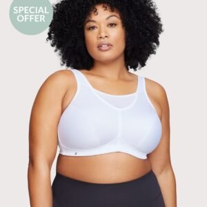 No-Bounce Camisole Sports Bra White