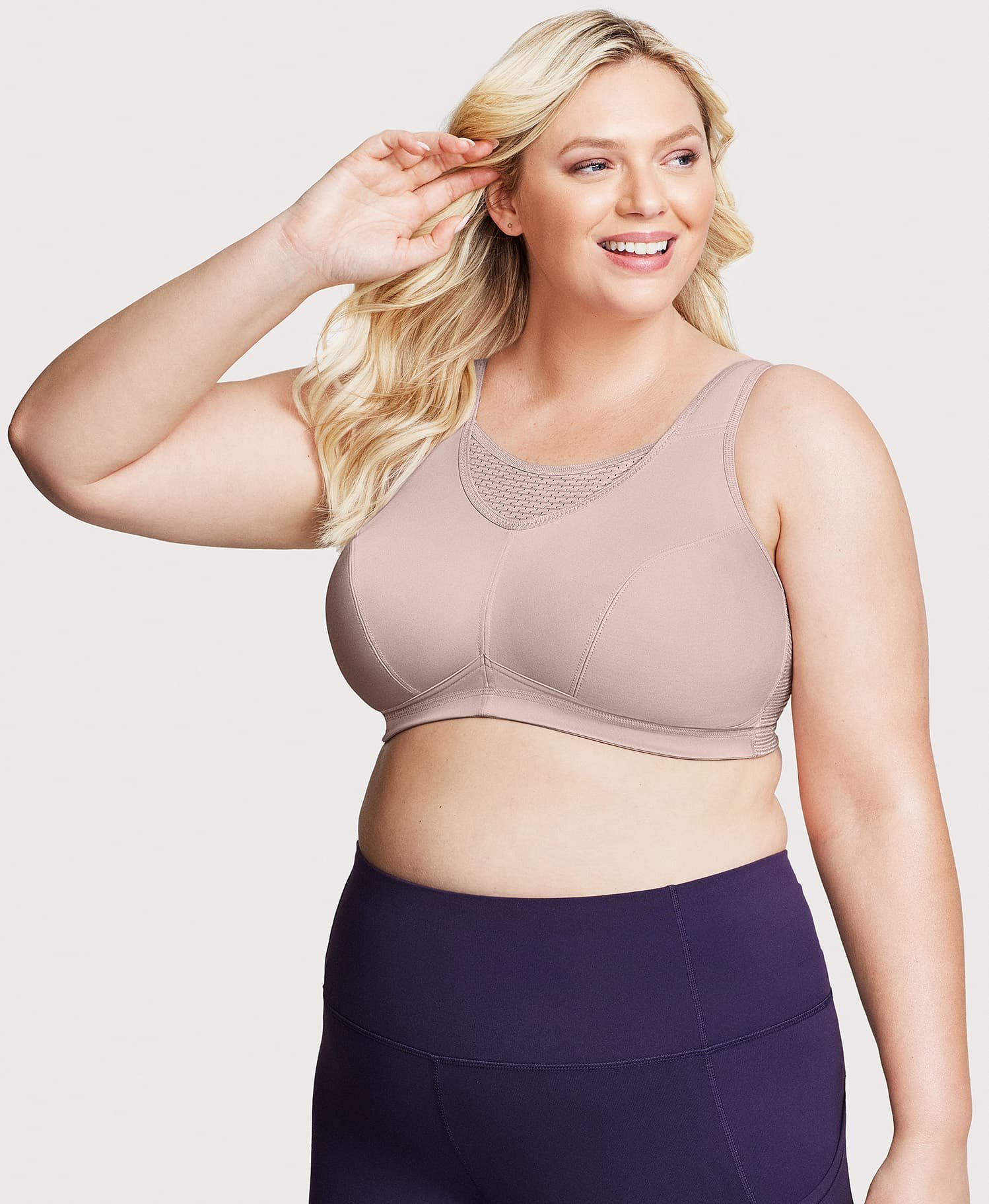 No-Bounce Camisole Elite Sports Bra Rose Tan - Image 3