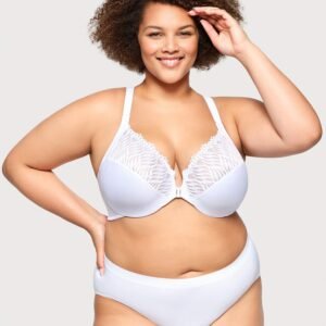 Front-Closure T-Back WonderWire Bra White