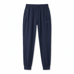 Ecomliv Women's Essential Navy Blue Joggers – Athletic Sweatpants with Secure Zipper Pockets